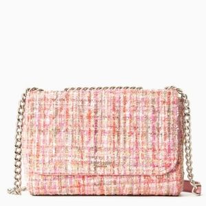 NWT Kate Spade Briar Lane Quilted Tweed Emelyn Pink